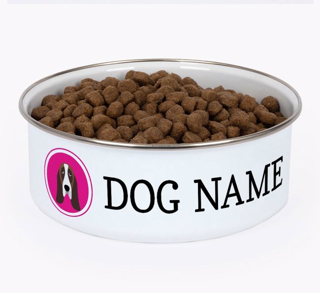 Name and Icon: Personalised {breedFullName} Enamel Dog Bowl